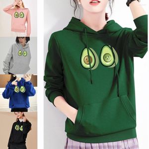 Women's Hoodies Unisex Spring Summer Sweater 2023 Dunne stof Avocado Face Oefening Series Gedrukte basis sweatshirts pullovers