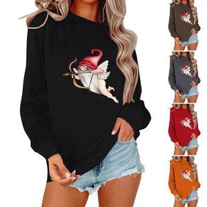 Dameshoodies Valentijnsdag Leuke Print Sweatshirt Hoodie Herfst En Winter Crop Top Vrouw Streetwear Voor Dames