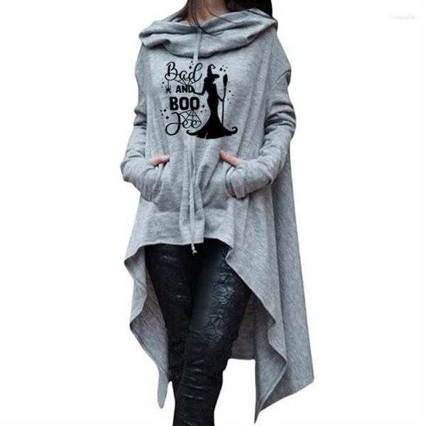 Sudaderas para mujeres Mujeres Damas Punk Punk Gothic Witch Vampire Sweins Swelleds Capas de manga larga Sports Sports Halloween Otoño Invierno ropa