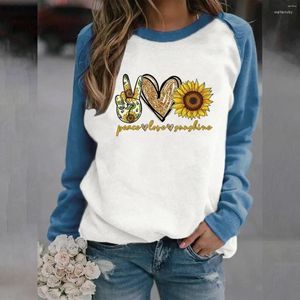 Dameshoodies Dames casual bloemenprint Persoonlijkheid Pullover Hoodless sweatshirts met lange mouwen voor herfst en winter Retro