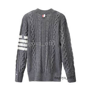 Sweat à capuche pour femmes et hommes, pull en laine TB, unisexe, col en v, chemise tricotée décontractée coréenne, 523