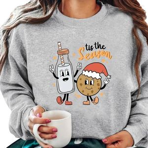 Dames Hoodies Dames SweatshirtsHoodies Kerst Grappig Schattig Grafisch Trui Casual Losse Kerstmuts met lange mouwen Kinderachtig Tops