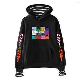 Sweats à capuche femme X Leorio Kurapika Killua Zoldyck Sweatshirts Streetwear Funny Cartoon Patchwork Hoodie XXS-XXL