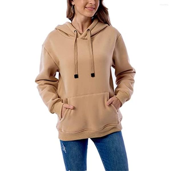 Sweats à capuche pour femmes Femmes Casual Hiver Chaud Polaire Sherpa Doublé Pull À Capuche Sweat À Capuche De Sport Veste Classique Élégant Mode