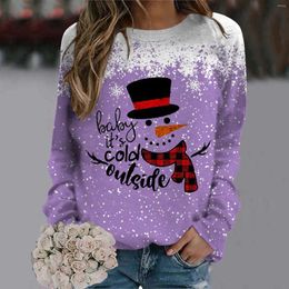 Felpe con cappuccio da donna Felpa con cappuccio da donna con cappuccio a maniche lunghe girocollo stampato fiocco di neve di Natale da donna Felpa con cappuccio da donna con cerniera Pullover alla moda