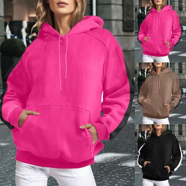 Sweat à capuche pour femme, fermeture éclair, robe pull, tunique, surdimensionné, décontracté, cordon de serrage, poche, doux, solide, automne