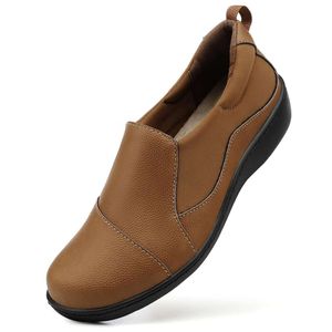 Hueneph Loafers pour femmes en cuir mignon confortable et décontracté un pas de marche légère plate de travail Flats de travail 118 76821