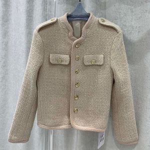 Chaqueta de mujer versión coreana del nuevo abrigo con botones de otoño e invierno estilo cargo retro moda linda versión delgada moda elegante