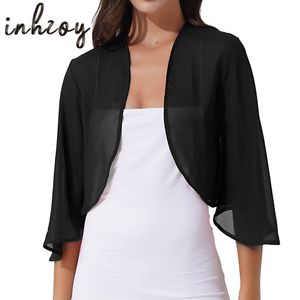 Veste d'été à manches longues pour femmes Bolero Cardigan Élégant Wraps Châles Cover Ups De Mariée En Mousseline De Soie De Mariage Cape Wrap 230719