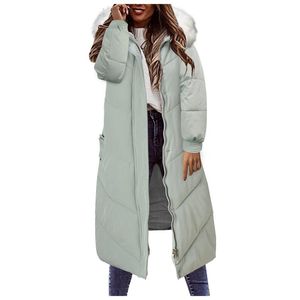 Damesjassen 2021 Lange Winterjas Vest met Hood Sleeve Warm Down Coats Zakken Gewatteerde Outdoor Jacket Lichtgewicht