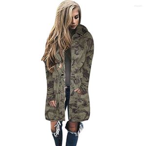 Vestes Femmes 2022 Hiver Dames Kimono Bomber Veste Coupe-Vent Longue Surdimensionnée Armée Camouflage Femmes Et Manteaux Sweat À Capuche Chemises