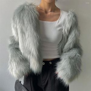 Damesjassen 2023 Herfst- en wintermode Kleine geurjas Imitatiebont Luxe korte slanke warme jas.