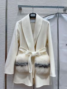 Vestes pour femmes 2023 élégant et stylé urbain charme féminin manteau de laine argent fur9.12