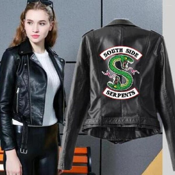 Vestes Femmes 2023 Riverdale Veste en cuir Femmes Mode PU Moto Southside Serpents Manteaux courts artificiels