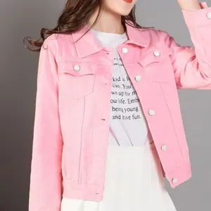 Damesjassen 2023 Witte denim vrouwelijke lente herfst streetwear zakken button single breasted jeans jas casual Koreaanse jas