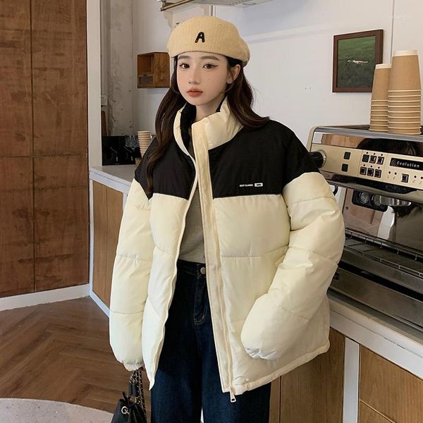 Vestes pour femmes 2023 hiver veste courte manteau coréen lâche poche profonde à manches longues épais pain chaud mode style décontracté