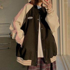 Vestes pour femmes 2023SS uniforme de baseball coréen hommes femmes à la mode épissage surdimensionné grande taille veste éclairer Streetwear Cool Bomber