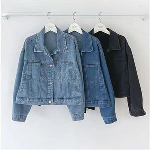 Vestes Femmes 2024 Printemps Court Denim Manteau Femmes Vintage Mode Coréenne Lâche Dames Jeans Veste À Manches Longues Casual Cowboy Vêtements D'extérieur B268