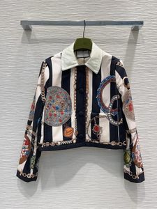 Damesjassen 2024 lente/zomer barok casual jas met print
