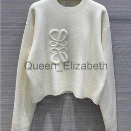 Damenjacken 23SS Neue Damenpullover Herbst Trendy Langarm-Top High-End-Slim-Pullover-Mantel Designer-Pullover Frauen Weiße dünne Strickpullover J231109