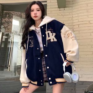 Vrouwen Jassen Amerikaanse Retro Brief Geborduurde Jassen Vrouwen Y2K Straat Hip Hop Trend Honkbal Uniform Harajuku Losse Casual Jas 230807