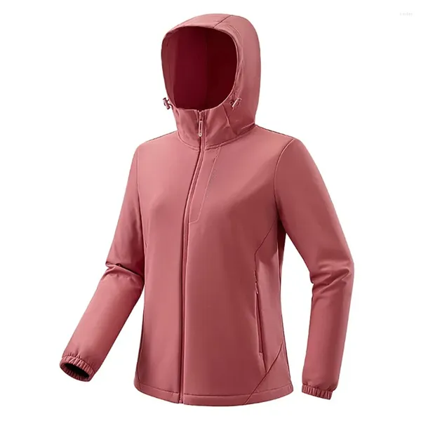 Chaquetas de mujer Arazooyi Fleece Softshell Chaqueta Mujeres Impermeable Cálido Cortavientos Camping Escalada Esquí Impermeable Invierno para