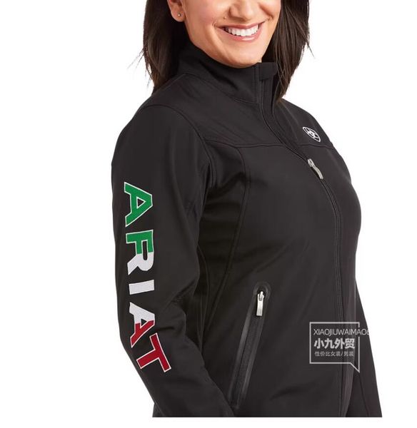 Vestes féminines Ariat Womens Classic Team Mexico Softshell Veste résistante à l'eau JacketStop Dre Drop Livrot Apparel Women's Clothin OT8VT