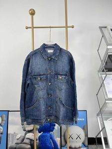 Vestes pour femmes automne nouvelle chemise en jean bleu style femme poche poitrine boucle en métal