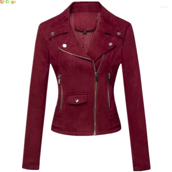 Vestes pour femmes Automne Rouge Veste courte Mode Manteau décontracté Noir Blanc Rose Vert Marron Femme Tops Vêtements d'extérieur XS S M L XL XXL