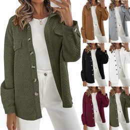 Chaquetas de mujer Otoño Invierno elegante moda manga larga chaqueta sólida señora Harajuku todo fósforo Tops mujer ropa Vintage