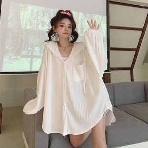 Vestes pour femmes Basic Women Solid White Ulzzang Spring All-match Loose Design Minimalist Casual Soft Mujer Hooded Unisex Coats