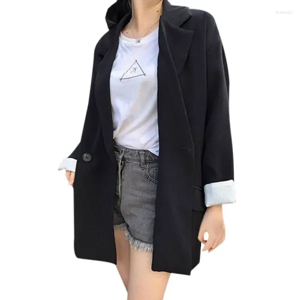 Jackets para mujeres Black Women Coat Formal Dama Formal de trabajo Palabullitos Slim Femme