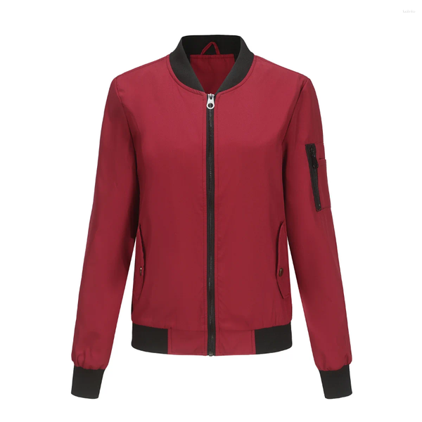 Vestes Femmes Bomber Veste Femmes Printemps Été Mince Baseball 2023 Rose Noir Armée Vert Rouge Chaqueta Mujer Veste Femme Orange Marine