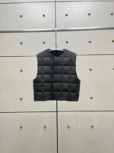 Vestes pour femmes Box Check Cotton Vest Style minimaliste3.7