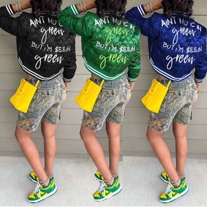 Damesjassen Bubble Puffer Cropped Baseball Jacket Varsity Casual Dikke Warme Crop Coat 2022 Dames Y2K Kleding Street chic Letterman Jakcets T221114