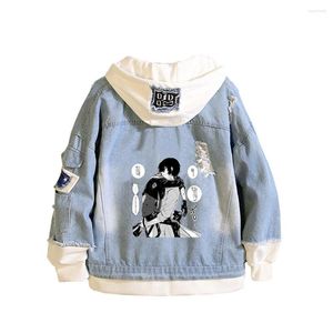 Vestes femme Bungo chiens errants Denim grande taille sweat jean sweats à capuche Harajuku Streetwear Anime garçons coupe-vent Couple manteaux