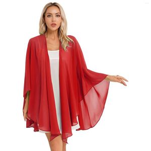 Vrouwen Jassen Chiffon Cape Bolero Vrouwen Femme Lichtgewicht Capes Jas Avond Bruiloft Bruids Wraps Accessoires Sjaal Jurk Cover Up