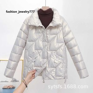 Vestes Femme Veste en coton femme courte 2023 hiver doudoune en coton version coréenne pour femme polyvalente décontractée col ample veste en coton