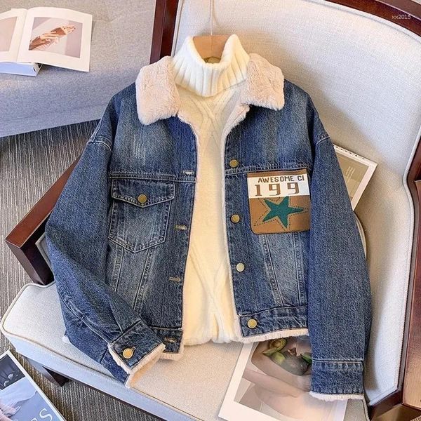 Jackets de mujeres de mujeres de mezclilla Invierno tendencia para mujeres