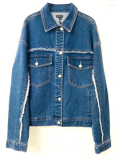 Vestes Femmes Denim Femmes Automne Lavage À Manches Longues Vintage Casual Dames Veste Vêtements D'extérieur Jean Bomber Manteau