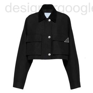 Vestes pour femmes designer 23ss FW Veste de créateur pour femme Blouson en toile technique avec lettres Triangle signe coupe-vent Bomber Coat