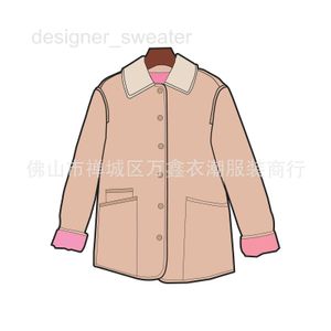 Vestes pour femmes Designer Automne et hiver Col en velours côtelé Col rabattu Diamant matelassé Rose Gucang Veste Femme Slim Fit Manteau en coton Manteau en coton FPEJ