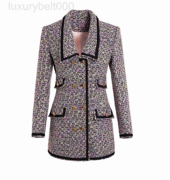 Chaquetas de mujer Chaqueta de marca de diseñador Nuevas mujeres Otoño Invierno abrigo de gama alta Diseñador de moda Tweed Ocio Primavera A69T