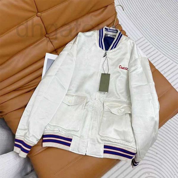 Chaquetas para mujer Diseñador a estrenar Otoño 2023 Carta bordado Jersey de béisbol de doble cara, chaqueta de algodón G0NB