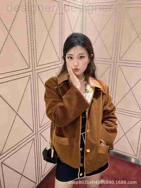 Vestes Femmes Designer Marque Winter Lantern Core Peluche Combinaison Veste en cuir Coton Manteau Bird Song Fleur Parfum Imprimer Double Face Wearable AOB5