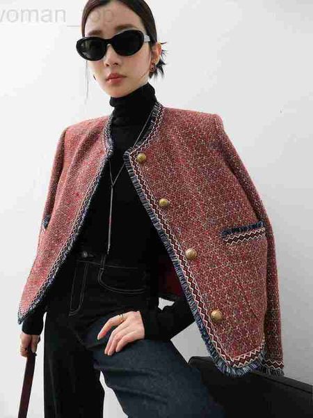 Chaquetas de mujer Diseñador Chan Nueva chaqueta de marca Moda de primer nivel otoño invierno borlas Hebilla de metal abrigo de tweed abrigo Ocio Abrigos de primavera cardigan