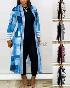 Damesjacks Designer Coats Fashionable Gedrukte patchwork -jas met lange mouwen voor dames bovenkleding voor vrouwen