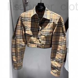 Dames Jackets Designer Designer merk vrouwelijk shirt ontwerp sense niche 2023 lente en herfst nieuwe plaid casual losse lange mouwen los slank temperament top 5wo7 w8qy