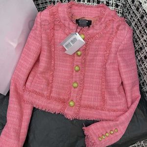 Vestes pour femmes Designer Vêtements pour femmes haut de gamme, petit style parfumé, manteau, couleur vive, bord de pompon tissé à la main, sensation haut de gamme à la mode courte BWSJ