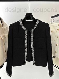 Vestes pour femmes Designer Luxe Triumphal Arch Diamond Set Célébrité française Petit parfum Style Col rond Manteau C Haut de gamme Jupe deux pièces 1N7D